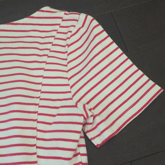 Banana Republic Thick Red Striped Tee with Shape - Picture 4 of 6